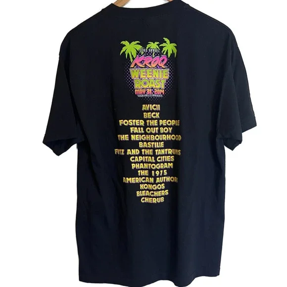 Famous Stars And Straps KROQ Weenie Roast 2014 Black Concert T Shirt Men’s Large - Picture 2 of 3